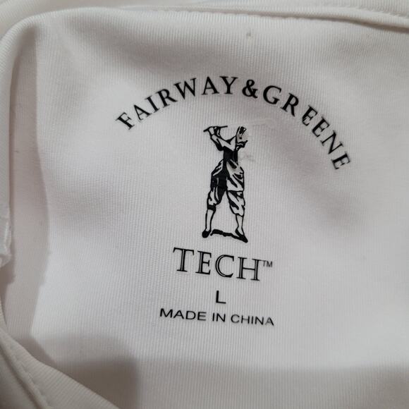 FAIRWAY & GREENE Tech Golf Polo Sz L White Benedictine College 2011 Performance - Picture 5 of 8
